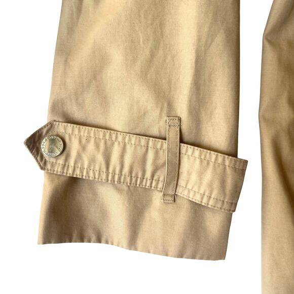 London Fog Women’s XL Hooded Trench / Raincoat – Classic Khaki, Belted & Lined - Picture 8 of 12